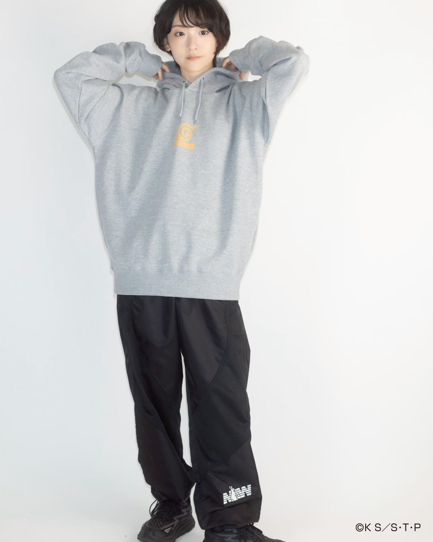 NARUTO / IKOMA 【炎】 HOODIE　GRAY
