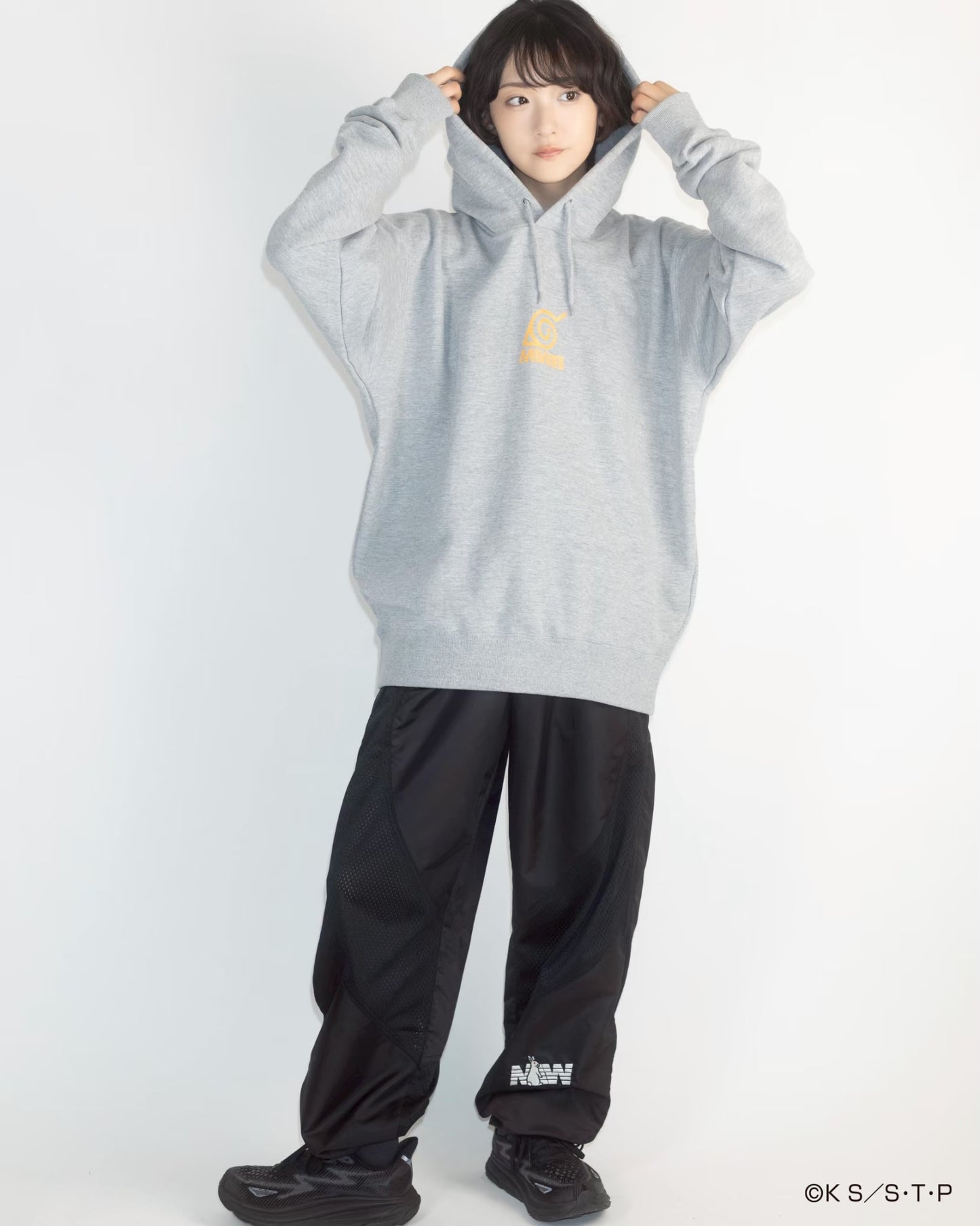 NARUTO / IKOMA 【炎】 HOODIE　GRAY