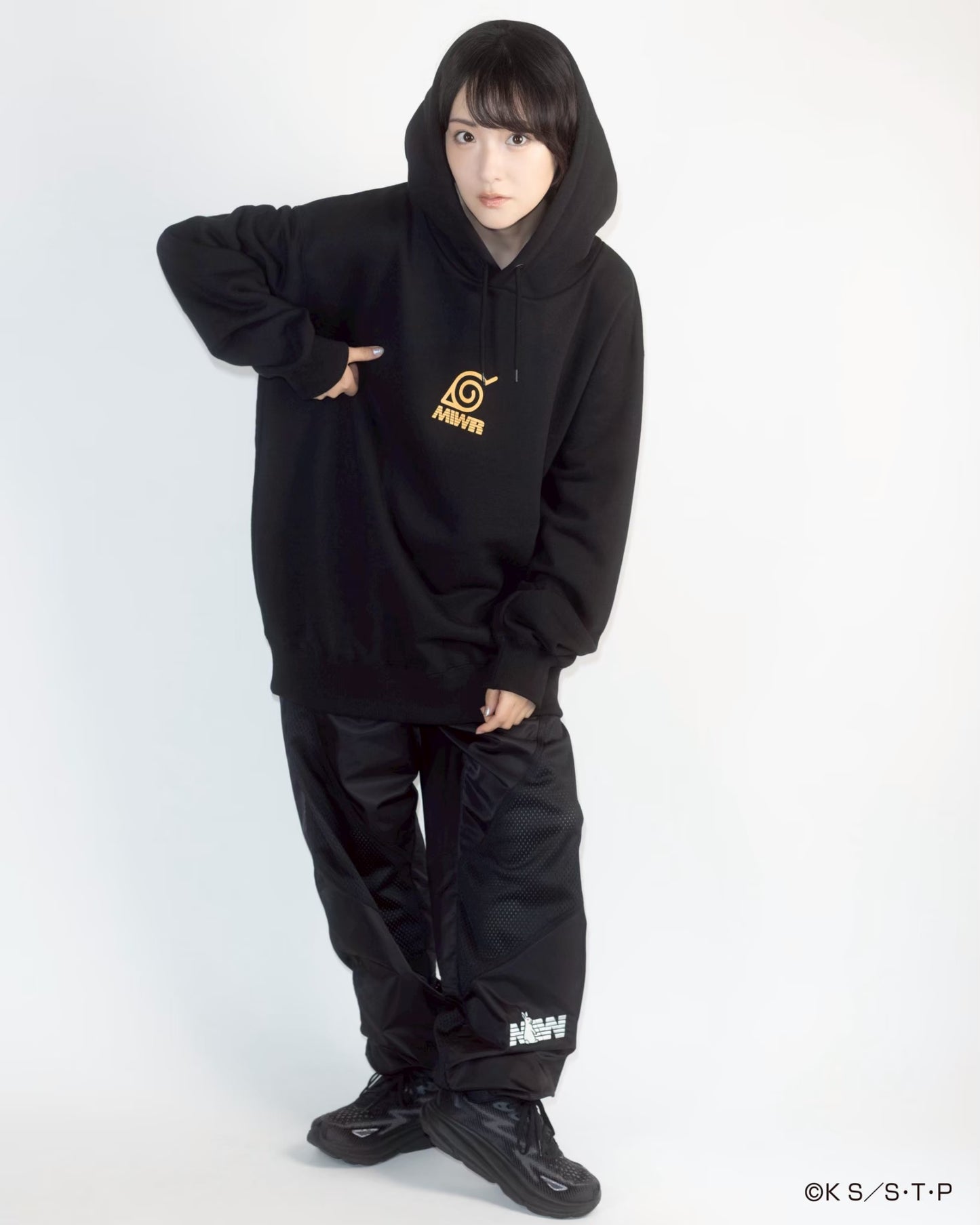 NARUTO / IKOMA 【炎】 HOODIE BLACK