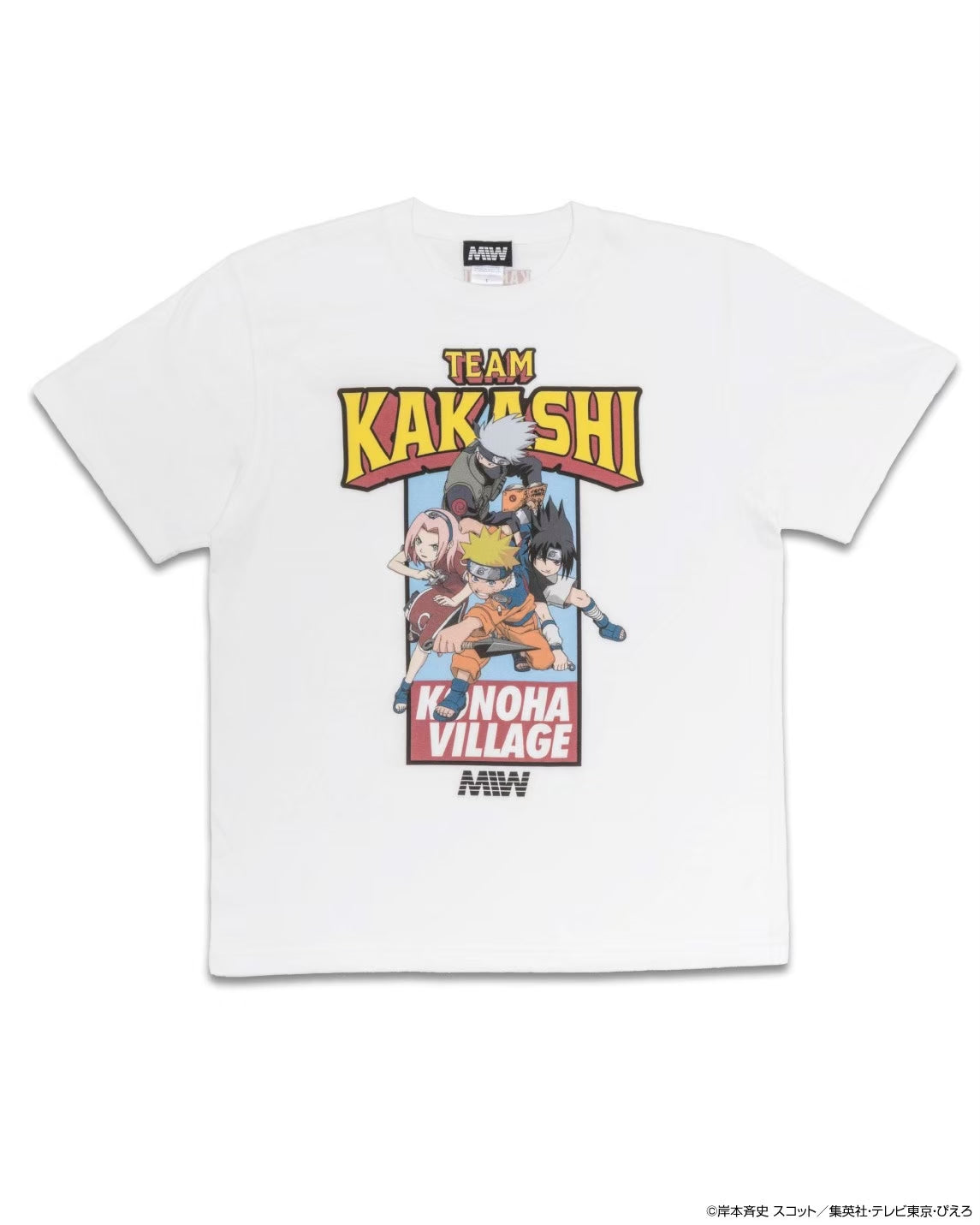 crew neck Tee(kakashi) white