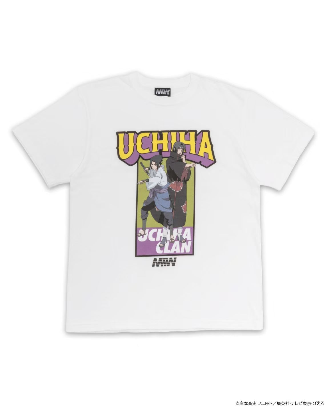 crew neck Tee(Uchiha) white