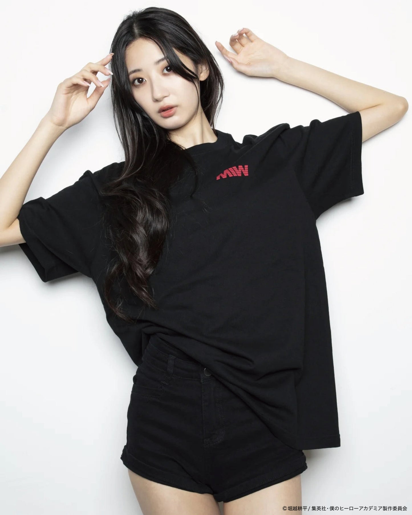 MIW crew neck Tee（HAWKS ホークス）black