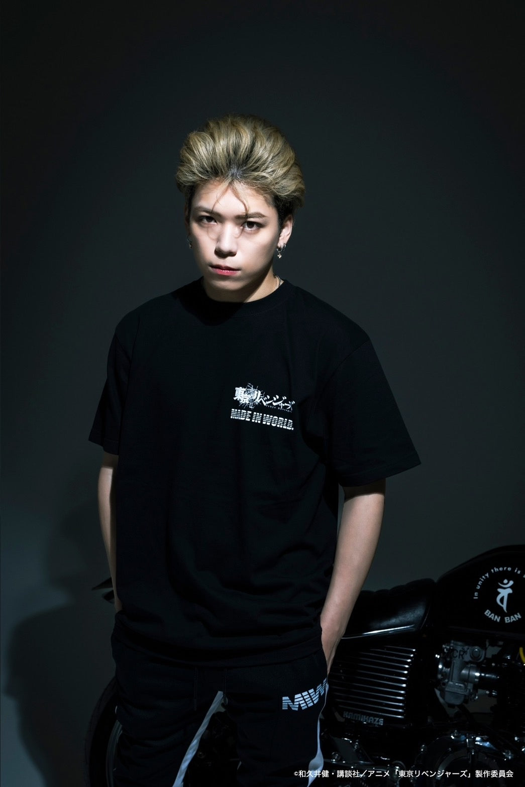 【予約】crew neck tee（HIDE）black