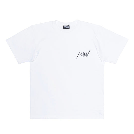 crew neck tee（embroidery letter logo）white