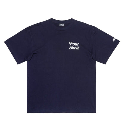 【一部予約】four slash Tee  navy