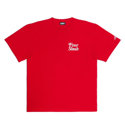 【一部予約】four slash Tee  red