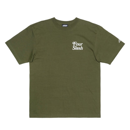 【一部予約】four slash Tee  khaki