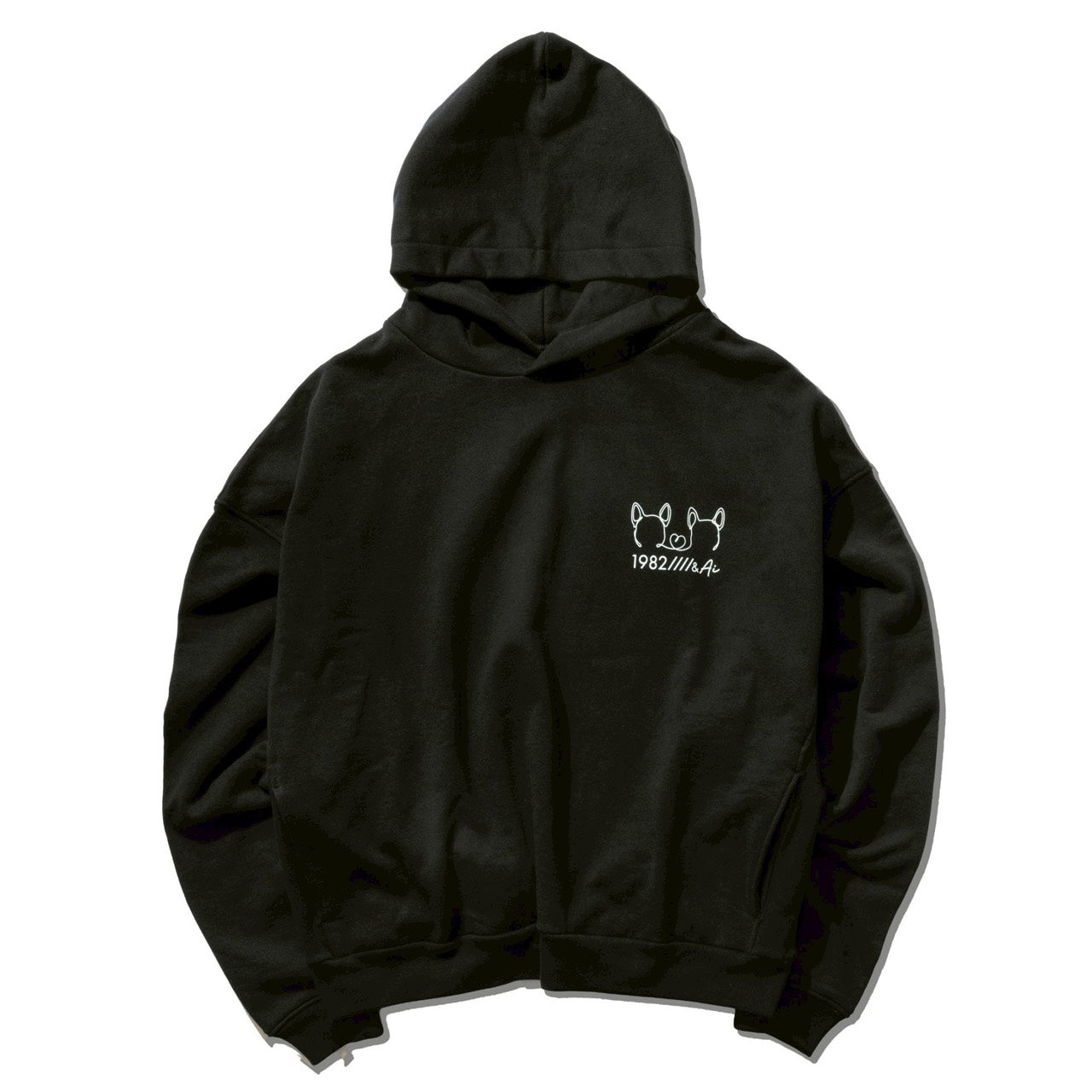 big silhouette hoodie black 大友愛×MIW