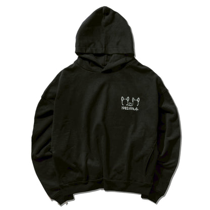 big silhouette hoodie black 大友愛×MIW