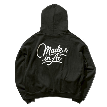 big silhouette hoodie black 大友愛×MIW