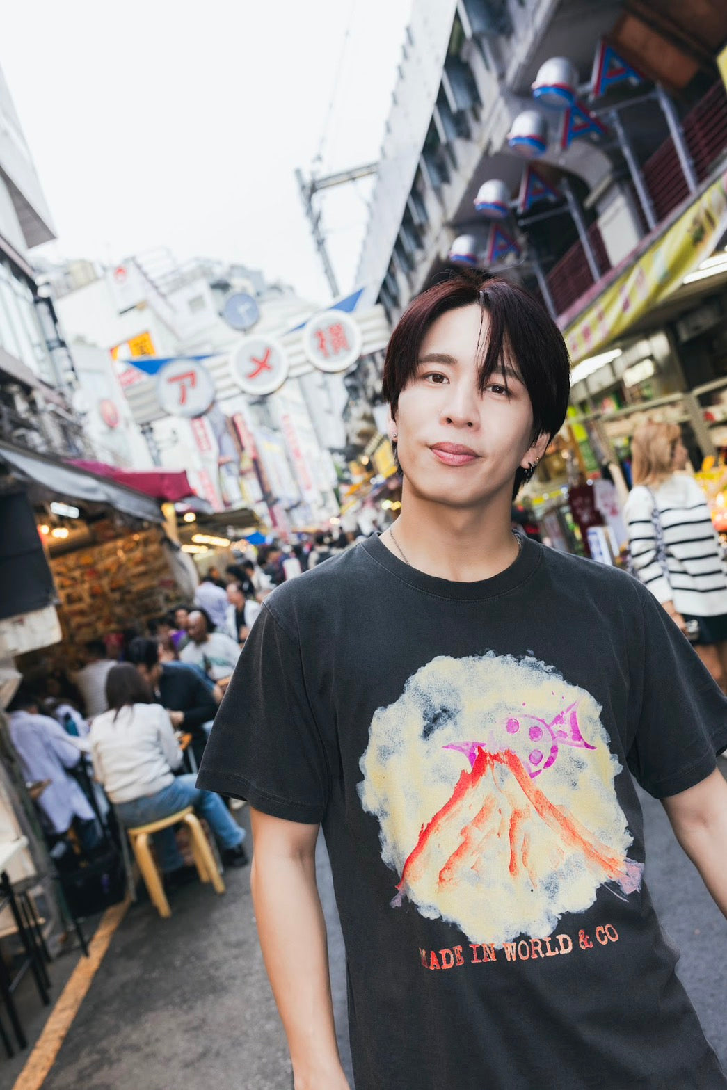 甘党男子×MADE IN WORLD&CO  TEE（candy）