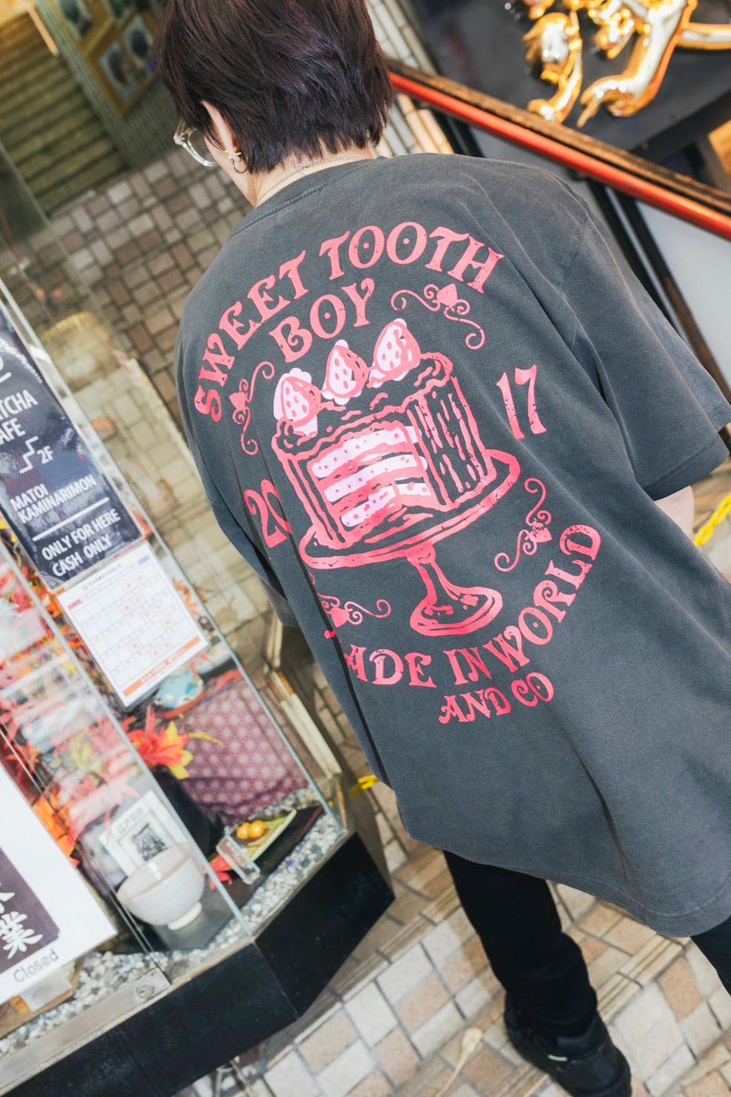 甘党男子×MADE IN WORLD&CO  TEE（cake）