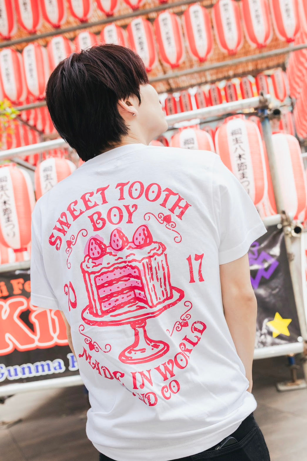甘党男子×MADE IN WORLD&CO  TEE（cake）