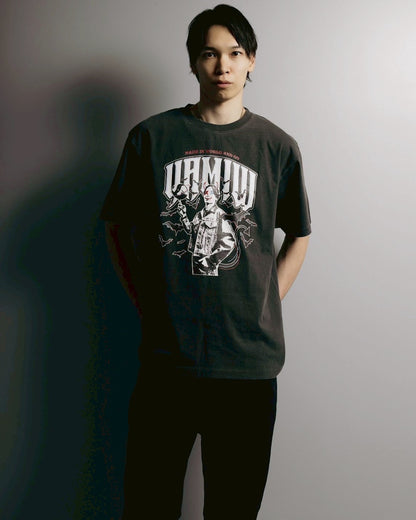 AKIHIRO YAMAUCHI　crew neck tee(devil) Sumikuro
