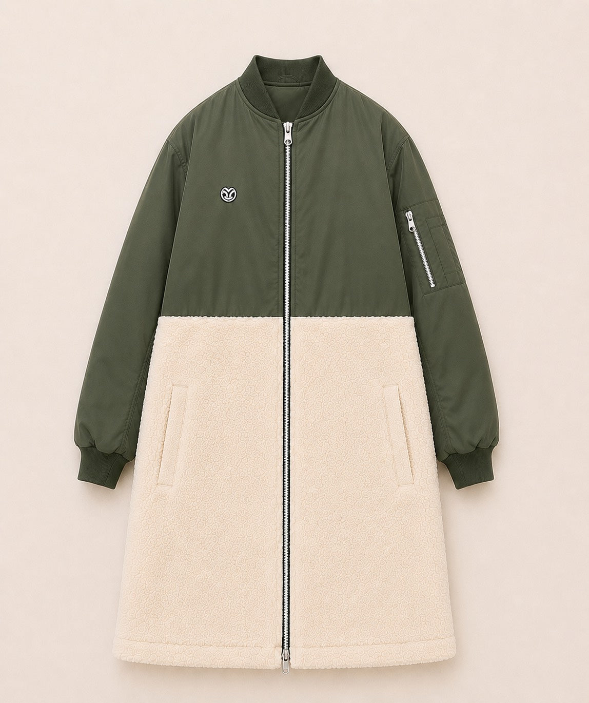 YZYT 山崎裕太 山崎裕太 × MIW MA-1 BOA LONG COAT KHAKI