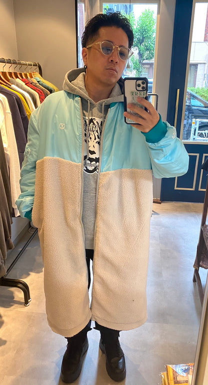 YZYT 山崎裕太 山崎裕太 × MIW MA-1 BOA LONG COAT SAX