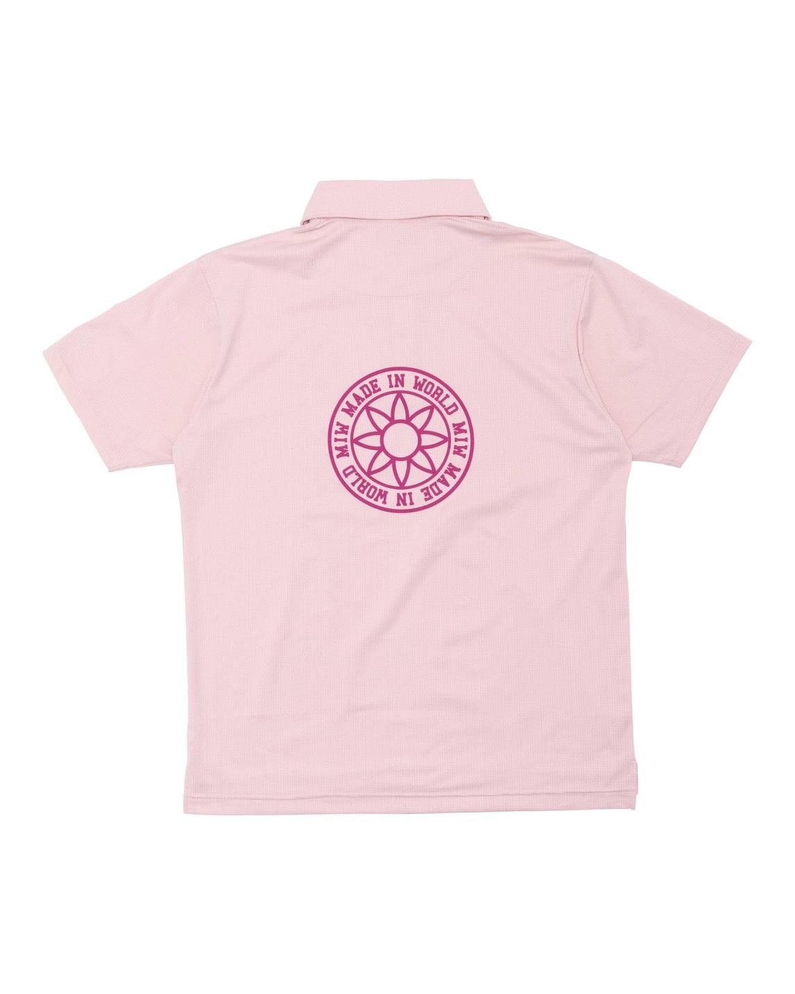 dot mesh polo pink