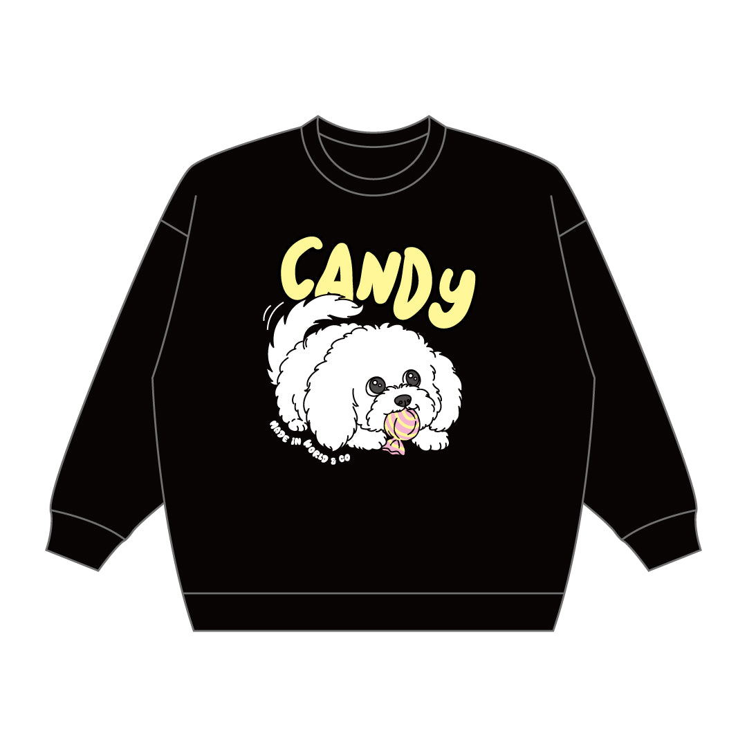 甘党男子×MADE IN WORLD&COcrewneck sweat (candy&dog)