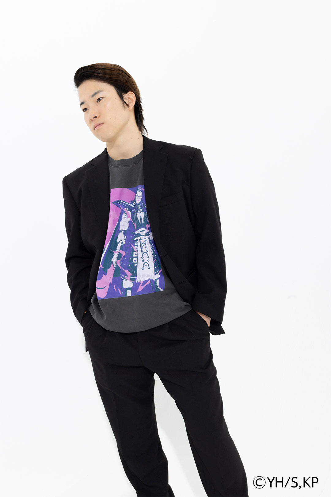 KINGDOM キングダム 楊端和 イラスト Tシャツ 黒 Art tee キングダム t シャツ キングダム OHKI Art Tee